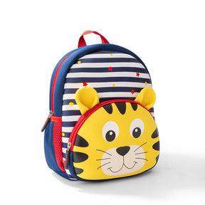 Striped Animal Backpack for Kids | Cute Design with Colorful Animals