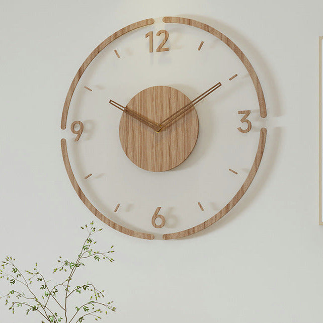 Nordic Wooden Wall Clock | Minimalist Design with Silent Movement