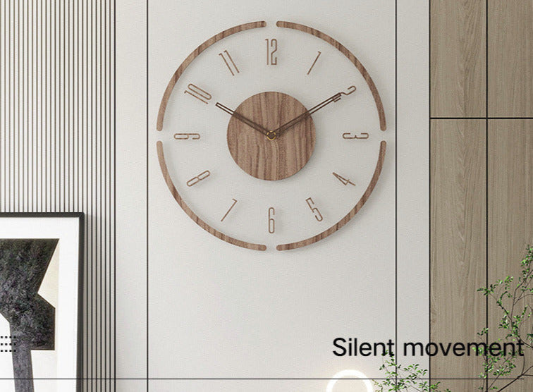 Nordic Wooden Wall Clock | Minimalist Design with Silent Movement