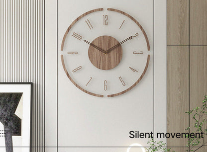 Nordic Wooden Wall Clock | Minimalist Design with Silent Movement