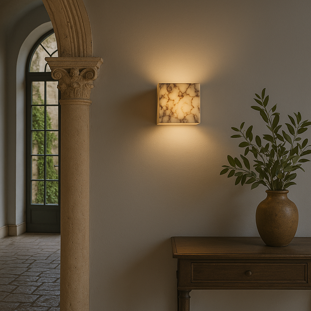 Marble Wall Lamp | Elegant Cube Design for Modern Interiors
