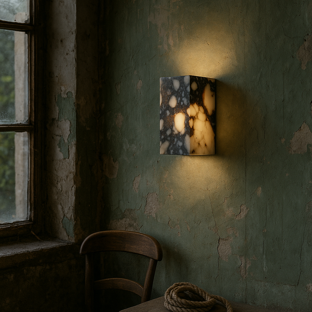 Marble Wall Lamp | Elegant Cube Design for Modern Interiors