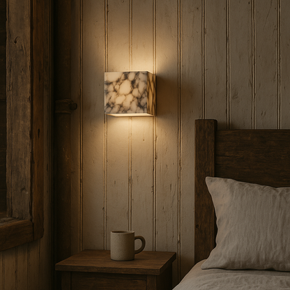 Marble Wall Lamp | Elegant Cube Design for Modern Interiors