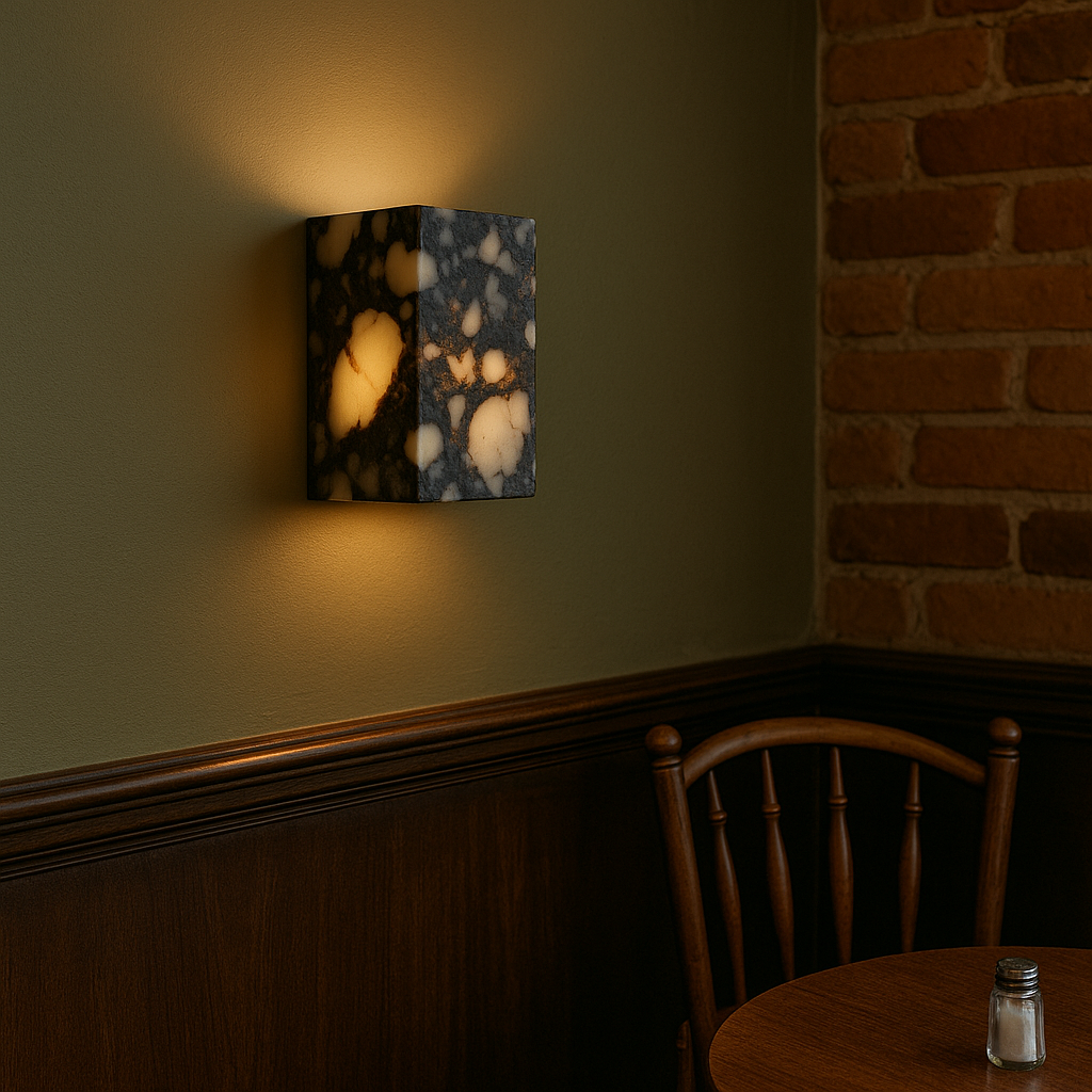 Marble Wall Lamp | Elegant Cube Design for Modern Interiors