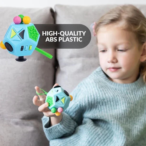 12-in-1 Anti-Stress Cube | Durable Sensory Toy for Focus