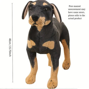 Black Dog Plush Toy | Realistic Soft Cuddly Companion