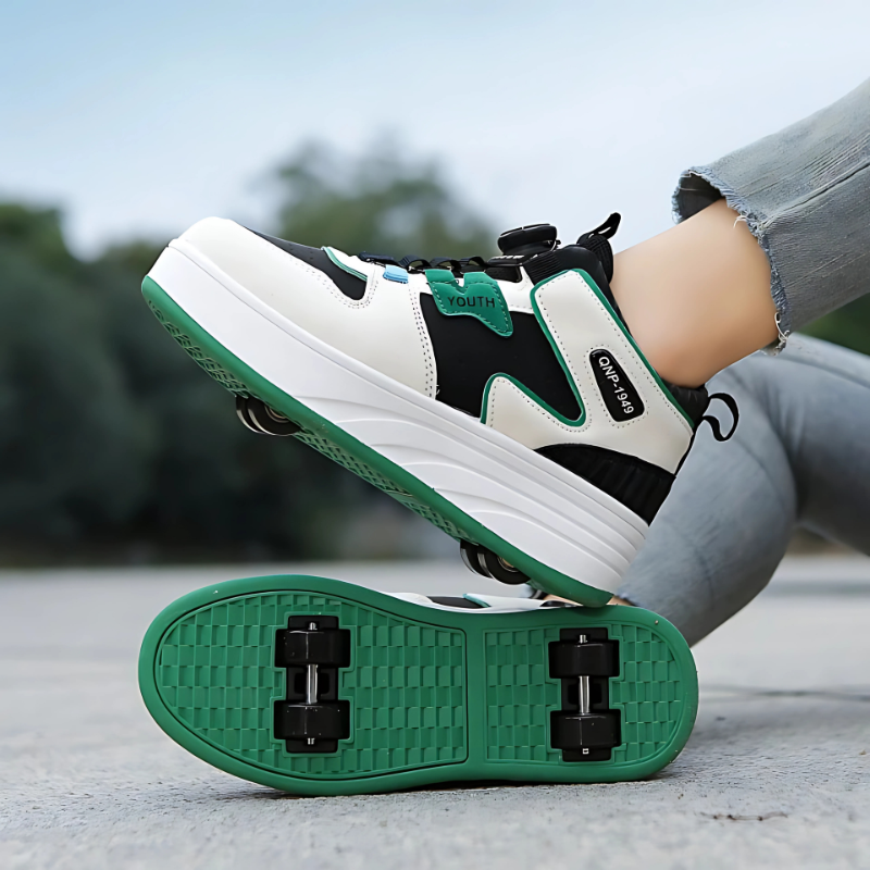 Kids' Adjustable Sneakers with Wheels | Breathable Comfort and Fun