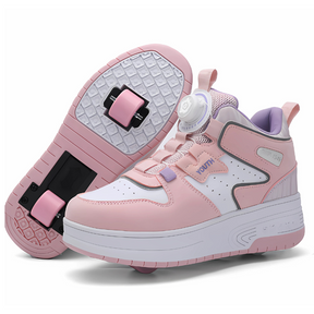 Kids' Adjustable Sneakers with Wheels | Breathable Comfort and Fun