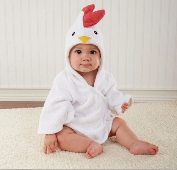 Baby Bathrobe with Animal Ears | Soft Cotton for Cozy Comfort