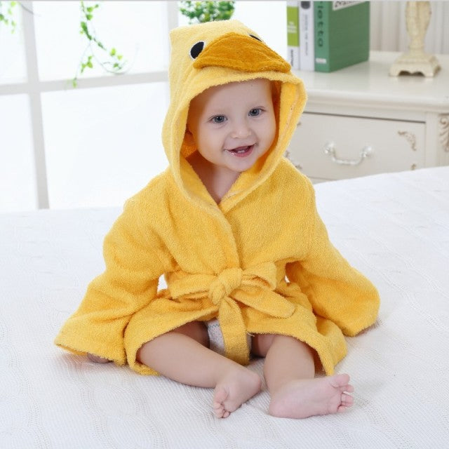 Baby Bathrobe with Animal Ears | Soft Cotton for Cozy Comfort