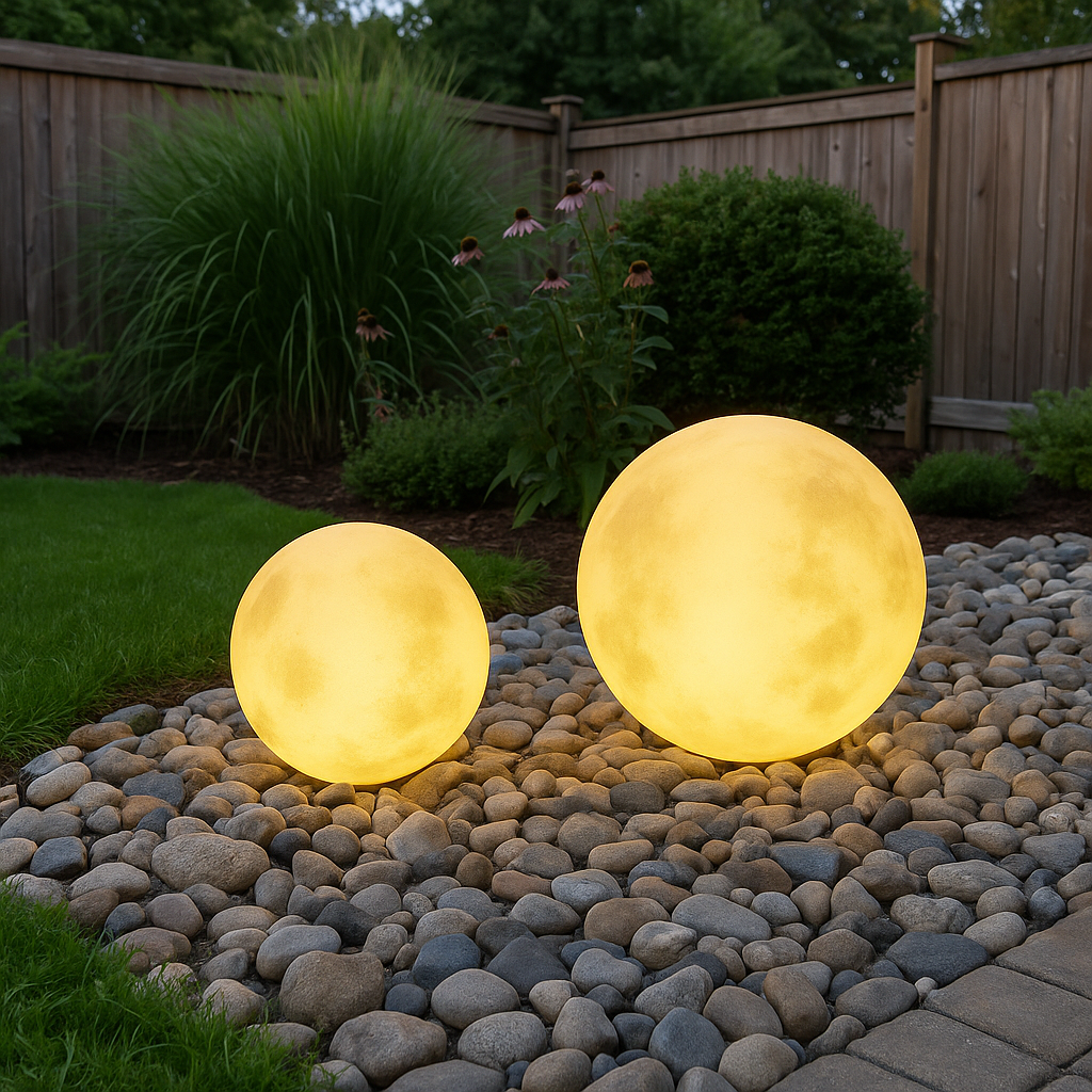 Solar Garden Moon Lamp | Elegant Outdoor Lighting Solution