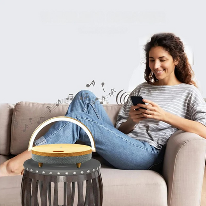 Wireless Charging Table Lamp | Bluetooth Speaker with Dimmable Light