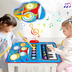 Musical Playmat with Piano and Drum | 2-in-1 Non-Slip Interactive Mat