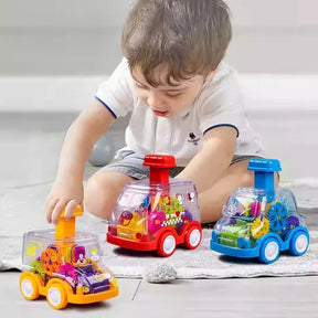 Gear-Driven Push Car Toy | Visible Gear System for Coordination