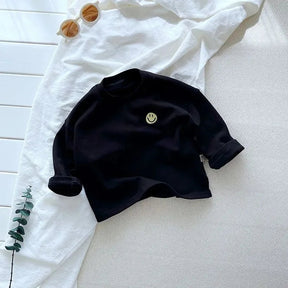 Children's Striped Shirt | Soft Cotton with Smiley Patch