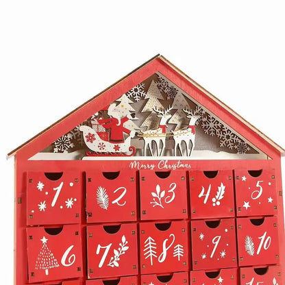 Wooden Advent Calendar | Charming Holiday Countdown Decor