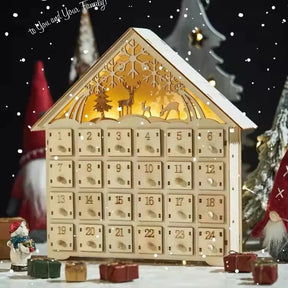Wooden Advent Calendar | Charming Holiday Countdown Decor