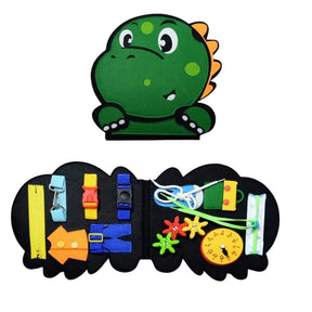 Toddler Activity Board Set | Dino Felt Book with Sensory Features