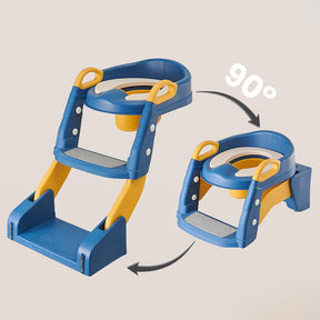 Toddler Toilet Training Seat | Adjustable Safe Plastic with Steps