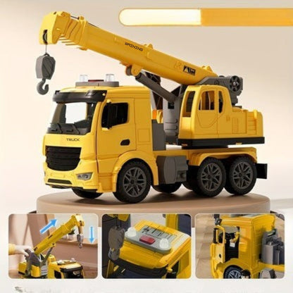 Construction Crane Truck Toy | Lights, Sounds & Moving Arm