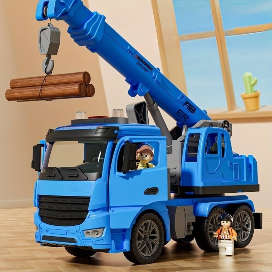 Construction Crane Truck Toy | Lights, Sounds & Moving Arm