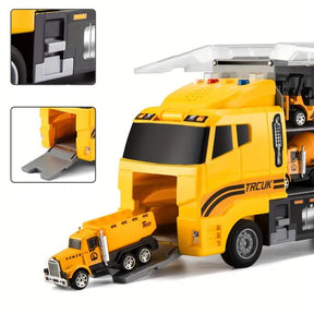Construction Vehicle Playset | Portable Case for Creative Adventures