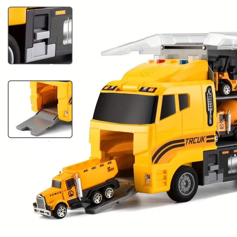 Construction Vehicle Playset | Portable Case for Creative Adventures