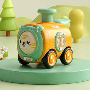 Animal Train Toy | Face-Changing Carriages with Whistle