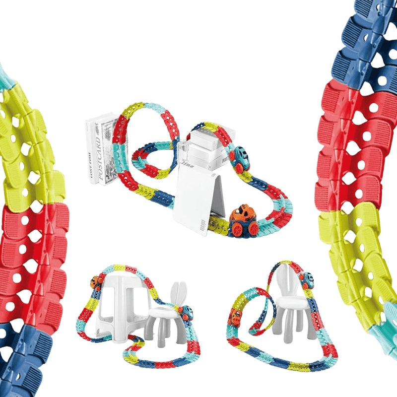 Race Track Building Set | Flexible Design with 360° Loop Action