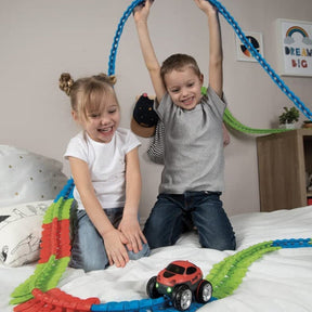 Race Track Building Set | Flexible Design with 360° Loop Action