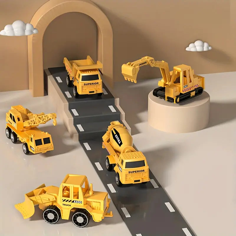 Transport Aircraft Toy Set | 6 Die-Cast Vehicles with Lights