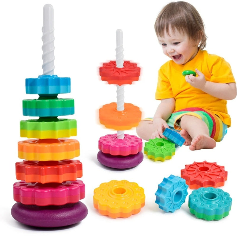 Spinning Stacking Tower Toy | Encourages Movement and Balance