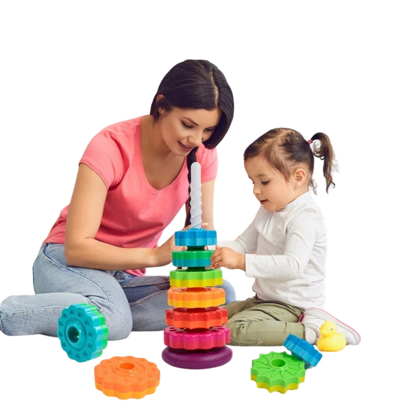 Spinning Stacking Tower Toy | Encourages Movement and Balance