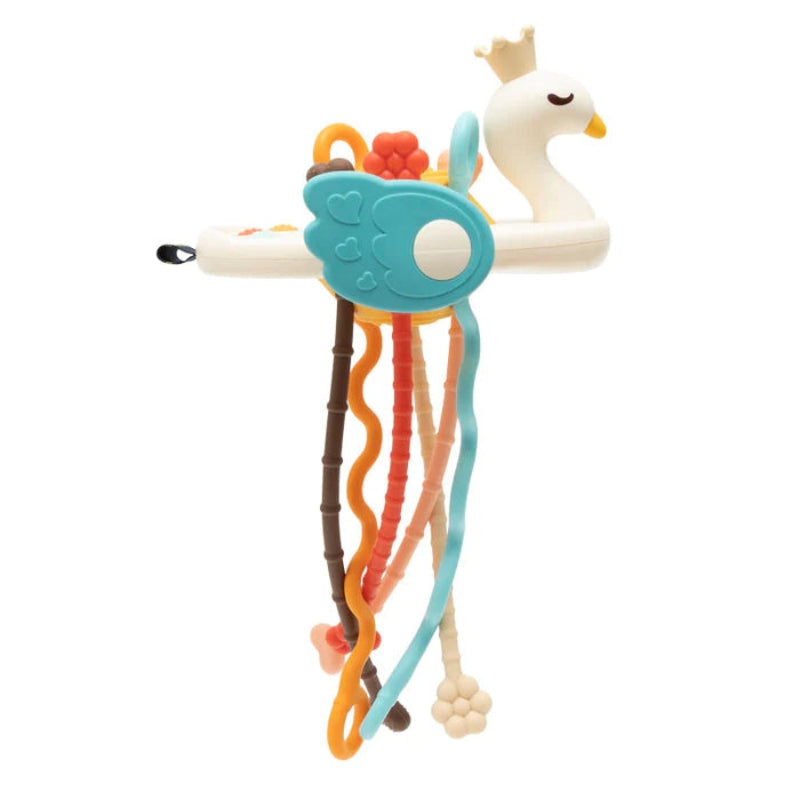 Baby Sensory Pull Toy | Textured Cords and Colorful Buttons