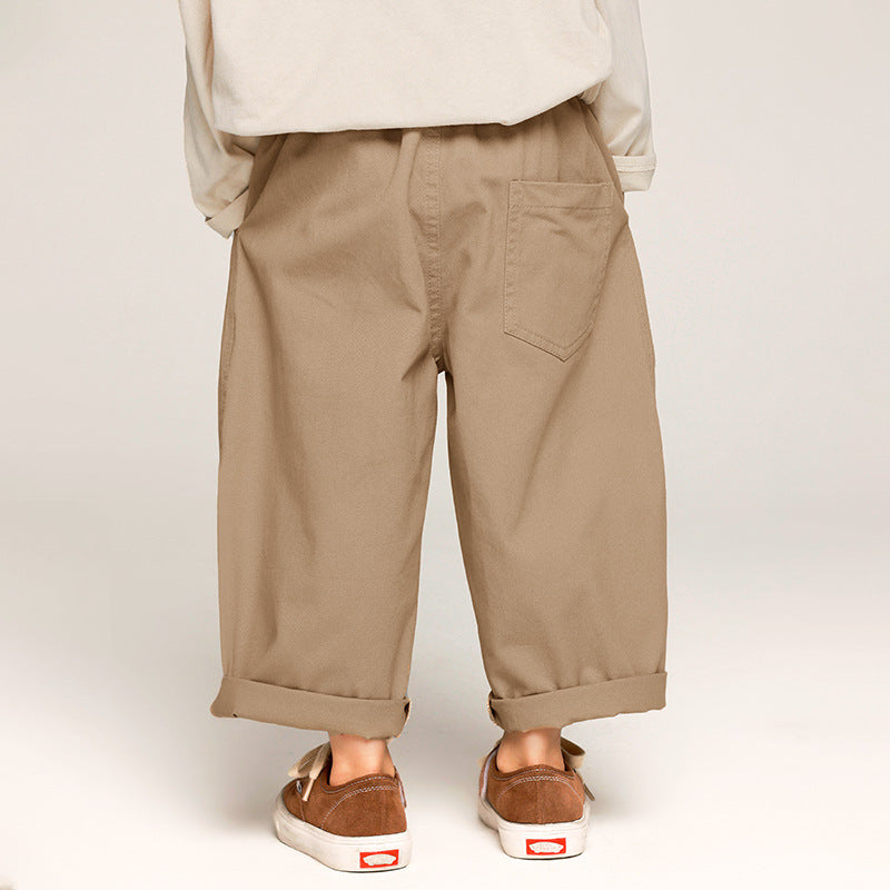 Unisex Kids Cotton Pants | Relaxed Fit for Comfort