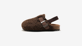 Kids' Sheep Wool Slip-Ons | Comfortable Beige/Brown Design