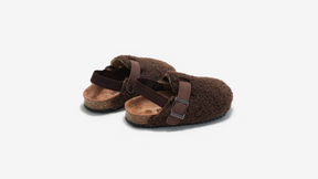 Kids' Sheep Wool Slip-Ons | Comfortable Beige/Brown Design
