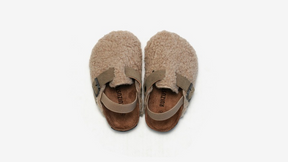 Kids' Sheep Wool Slip-Ons | Comfortable Beige/Brown Design