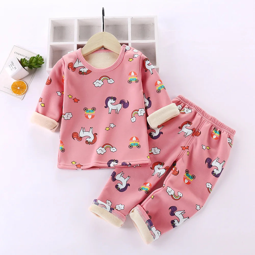 Kids Fleece Pajamas | Cozy Soft Cartoon Design