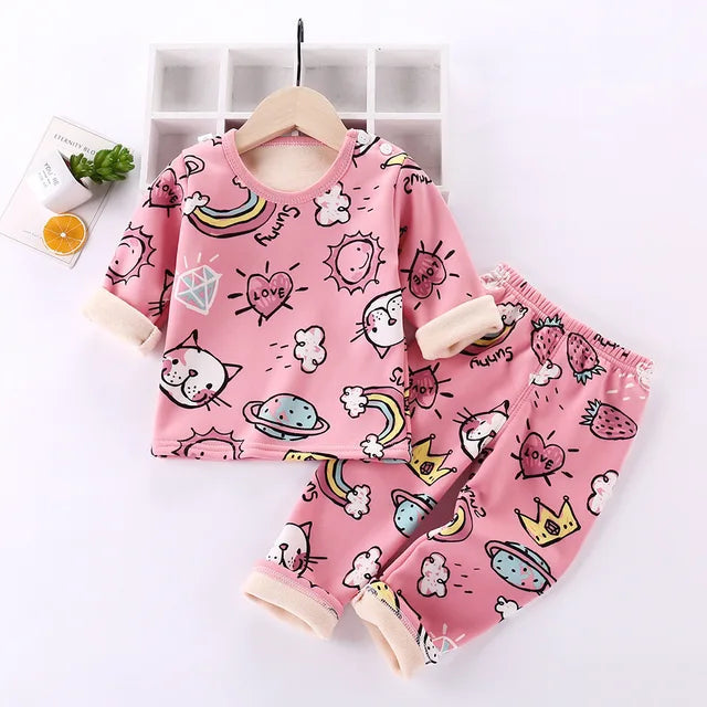 Kids Fleece Pajamas | Cozy Soft Cartoon Design