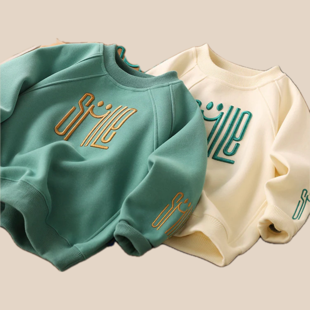 Unisex Kids Smile Sweater | Soft Cotton Blend, Sizes 110-160