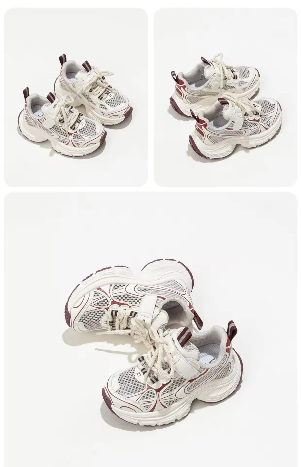 Kids Slip-On Sneakers | Breathable Lightweight Black-White Design