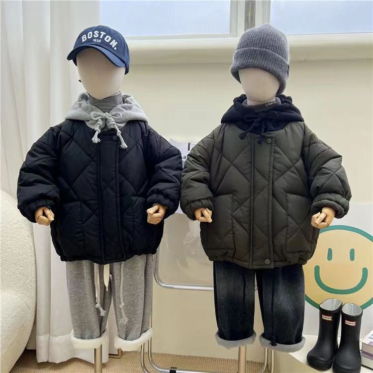 Quilted Hoodie Jacket for Kids | Cozy Cotton with Pockets