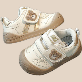 Unisex Velcro Sneakers | Breathable Fabric with Fun Bear Design