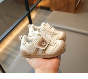 Unisex Velcro Sneakers | Breathable Fabric with Fun Bear Design