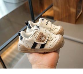 Unisex Velcro Sneakers | Breathable Fabric with Fun Bear Design