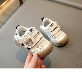 Unisex Velcro Sneakers | Breathable Fabric with Fun Bear Design