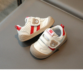 Unisex Velcro Sneakers | Breathable Fabric with Fun Bear Design