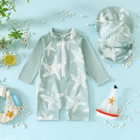 Baby UV Swim Set | Long Sleeves with Sun Hat