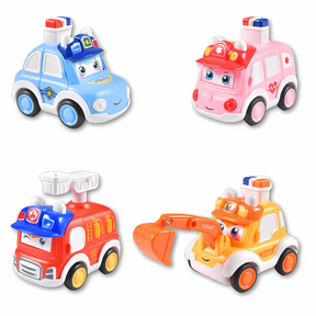 Push-Button Toy Vehicles | Safe, Durable Imaginative Play Set